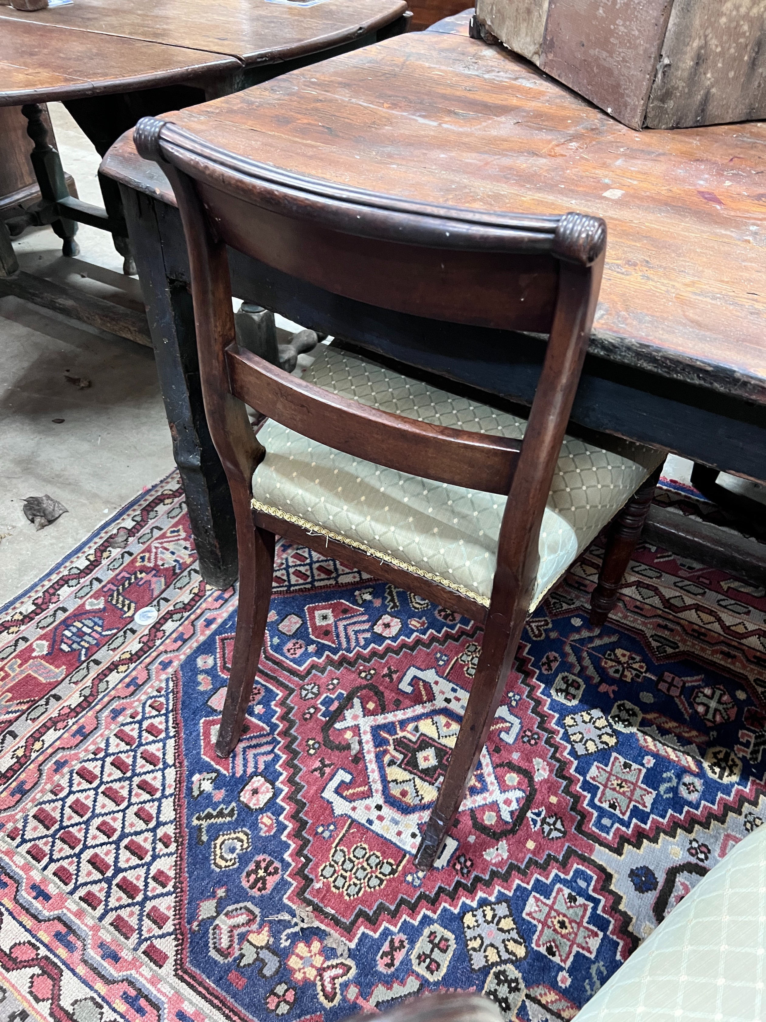 Three Regency mahogany dining chairs *Please note the sale commences at 9am.